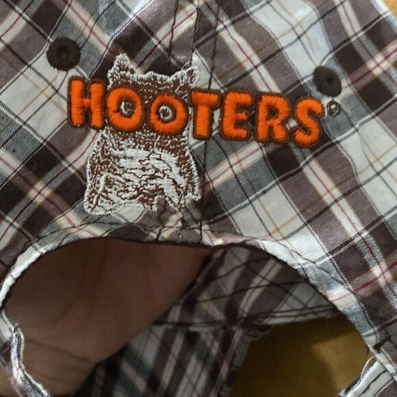 Hooters Plaid Baseball Hat Top of The World 100% cotton Embroidered Rare HTF - Picture 6 of 14
